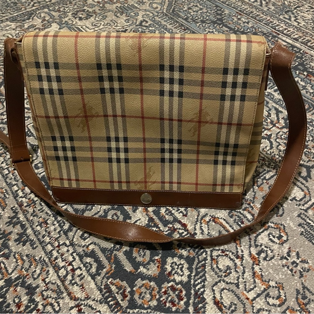Vintage Burberry Leather Satchel